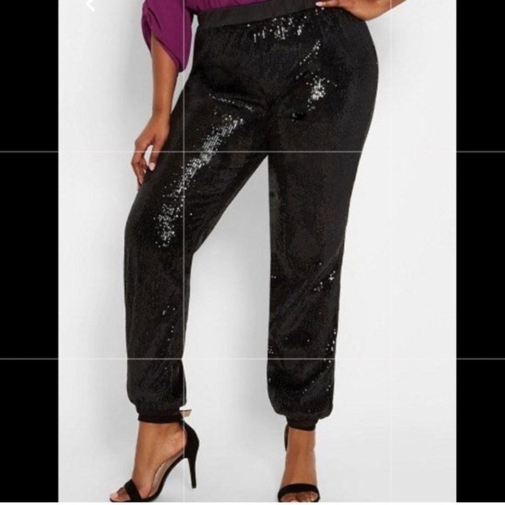 Black Sequin Women's Pants New With Tag 3x4×